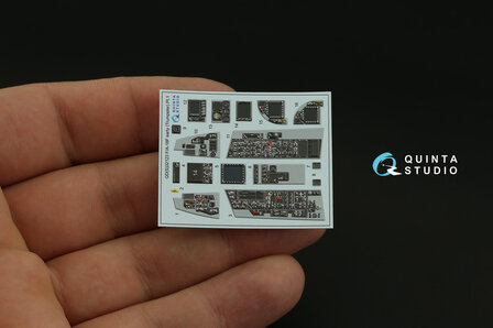 Quinta Studio QDS-32123 - F/A-18F early 3D-Printed &amp; coloured Interior on decal paper (for Trumpeter kit) - Small Version - 1:32