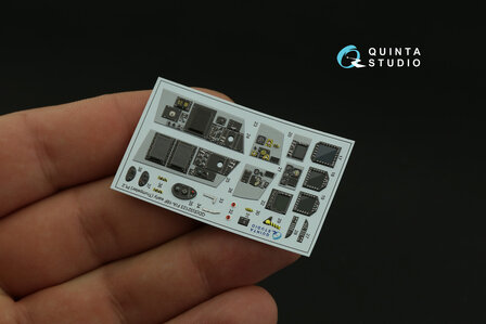 Quinta Studio QDS-32123 - F/A-18F early 3D-Printed &amp; coloured Interior on decal paper (for Trumpeter kit) - Small Version - 1:32