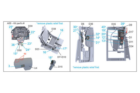 Quinta Studio QDS-32005 - P-51D (Early) 3D-Printed &amp; coloured Interior on decal paper (for Tamiya kit) - Small Version - 1:32