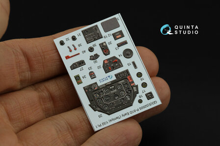 Quinta Studio QDS-32005 - P-51D (Early) 3D-Printed &amp; coloured Interior on decal paper (for Tamiya kit) - Small Version - 1:32