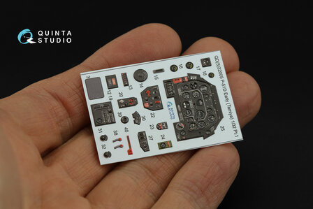 Quinta Studio QDS-32005 - P-51D (Early) 3D-Printed &amp; coloured Interior on decal paper (for Tamiya kit) - Small Version - 1:32