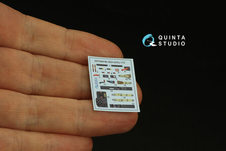 Quinta Studio QD72049 - Me-262A 3D-Printed &amp; coloured Interior on decal paper (for Airfix kit) - 1:72