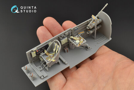 Quinta Studio QD32091 - Ju 87A 3D-Printed &amp; coloured Interior on decal paper (for Trumpeter kit) - 1:32