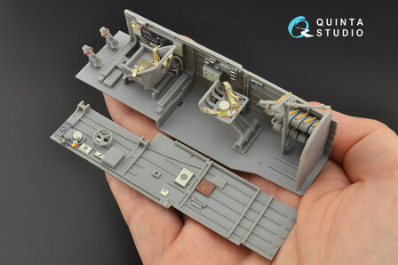 Quinta Studio QD32091 - Ju 87A 3D-Printed &amp; coloured Interior on decal paper (for Trumpeter kit) - 1:32