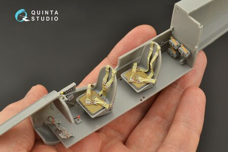 Quinta Studio QD32094 - Fi 156C 3D-Printed &amp; coloured Interior on decal paper (for Hasegawa kit) - 1:32