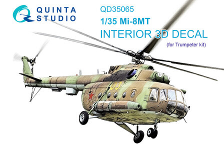 Quinta Studio QD35065 - Mi-8MT 3D-Printed &amp; coloured Interior on decal paper (for Trumpeter kit) - 1:35