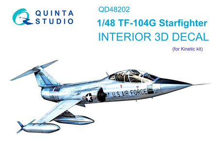 Quinta Studio QD48202 - TF-104G 3D-Printed &amp; coloured Interior on decal paper (for Kinetic) - 1:48