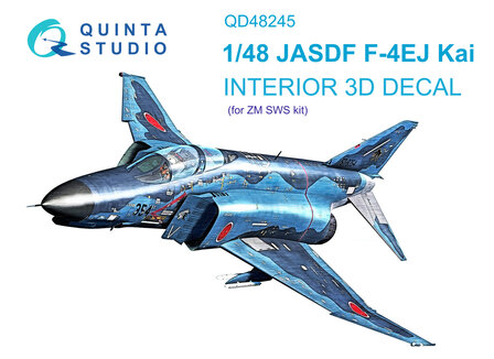 Quinta Studio QD48245 - F-4EJ Kai 3D-Printed &amp; coloured Interior on decal paper (for ZM SWS kit) - 1:48