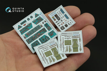 Quinta Studio QD48339 - Mi-8MT 3D-Printed &amp; coloured Interior on decal paper (for Zvezda kit) - 1:48