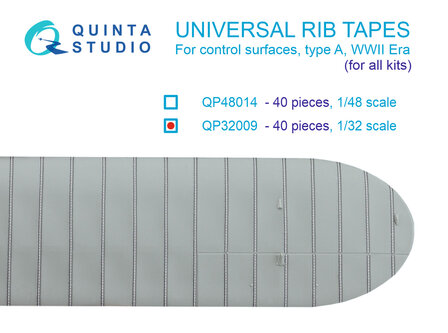 Quinta Studio QP32009 - Universal rib tapes, type A. WWII Era (All kits)  - 1:32