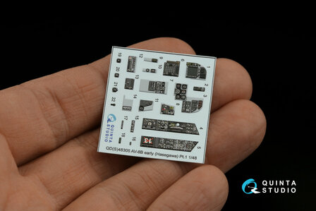 Quinta Studio QDS-48305 - AV-8B Early 3D-Printed &amp; coloured Interior on decal paper (for Hasegawa kit) - Small Version  - 1:48