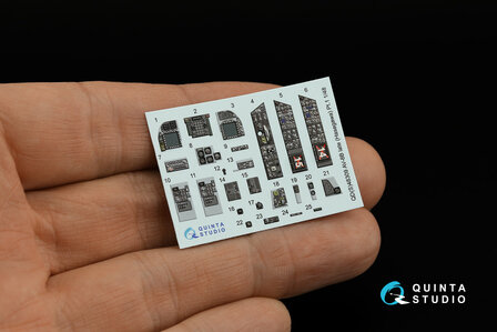 Quinta Studio QDS-48309 - AV-8B Late 3D-Printed &amp; coloured Interior on decal paper (for Hasegawa kit) - Small Version  - 1:48