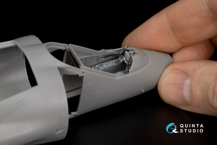 Quinta Studio QDS-48292 - AV-8A Late 3D-Printed &amp; coloured Interior on decal paper (for Kinetic kit) Small Version  - 1:48