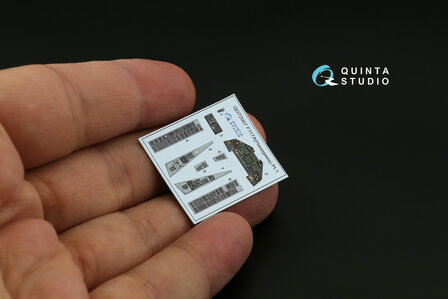 Quinta Studio QD72067 - F-117A 3D-Printed &amp; coloured Interior on decal paper (for Hasegawa kit)  - 1:72