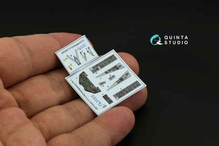 Quinta Studio QD72067 - F-117A 3D-Printed &amp; coloured Interior on decal paper (for Hasegawa kit)  - 1:72