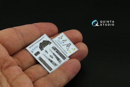 Quinta Studio QD72067 - F-117A 3D-Printed &amp; coloured Interior on decal paper (for Hasegawa kit)  - 1:72