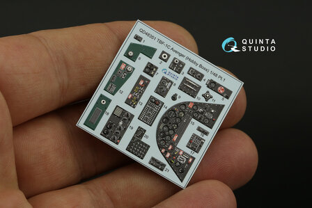 Quinta Studio QD48351 - TBF-1C 3D-Printed &amp; coloured Interior on decal paper (for Hobby Boss kit)  - 1:48