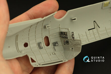 Quinta Studio QD48351 - TBF-1C 3D-Printed &amp; coloured Interior on decal paper (for Hobby Boss kit)  - 1:48