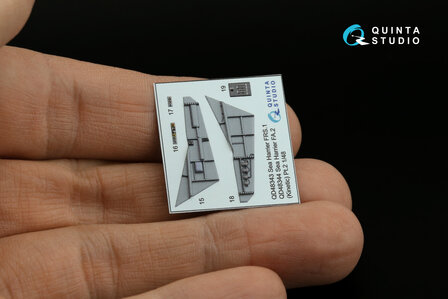 Quinta Studio QD48343 - Sea Harrier FRS.1 3D-Printed &amp; coloured Interior on decal paper (for Kinetic kit)  - 1:48