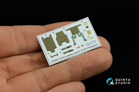 Quinta Studio QD48309 - AV-8B Late 3D-Printed &amp; coloured Interior on decal paper (for Hasegawa kit)  - 1:48