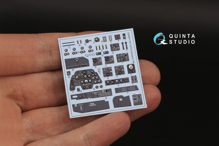 Quinta Studio QD48311 - Bf 110C/D 3D-Printed &amp; coloured Interior on decal paper (for Eduard kit)  - 1:48