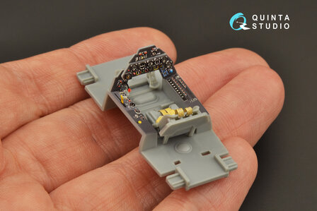 Quinta Studio QD48268 - Ta 152C 3D-Printed &amp; coloured Interior on decal paper (for Hobby Boss kit)  - 1:48