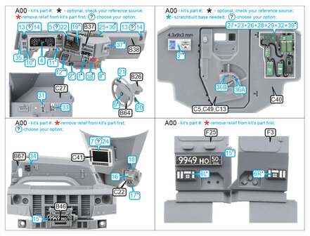 Quinta Studio QD35079 - K-4386 Typhoon VDV 3D-Printed &amp; coloured Interior on decal paper (for Zvezda kit)  - 1:35