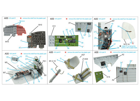 Quinta Studio QD32127 - A-26B 3D-Printed &amp; coloured Interior on decal paper (for Hobby Boss kit)  - 1:32