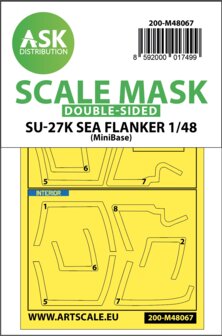 ASK 200-M48067 - Su-27K Sea Flanker double-sided express mask for Minibase - 1:48