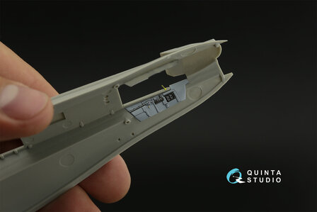 Quinta Studio QD48277 - F/A-18A 3D-Printed &amp; coloured Interior on decal paper (for HobbyBoss kit) - 1:48