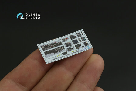 Quinta Studio QD48277 - F/A-18A 3D-Printed &amp; coloured Interior on decal paper (for HobbyBoss kit) - 1:48