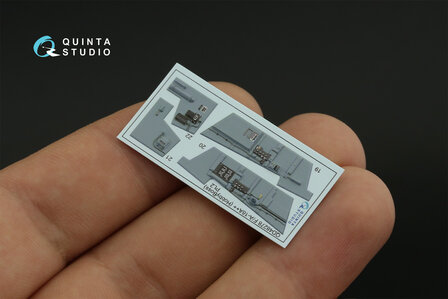 Quinta Studio QD48278 - F/A-18A++ 3D-Printed &amp; coloured Interior on decal paper (for HobbyBoss kit) - 1:48