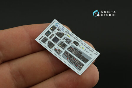 Quinta Studio QD48278 - F/A-18A++ 3D-Printed &amp; coloured Interior on decal paper (for HobbyBoss kit) - 1:48