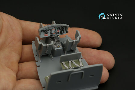 Quinta Studio QD48286 - UH-1C 3D-Printed &amp; coloured Interior on decal paper (for HobbyBoss kit) - 1:48