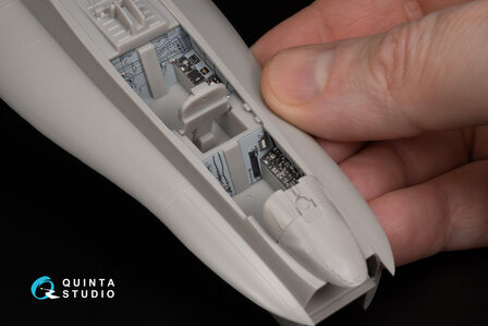 Quinta Studio QD48345 - F/A-18B 3D-Printed &amp; coloured Interior on decal paper (for Hasegawa kit) - 1:48