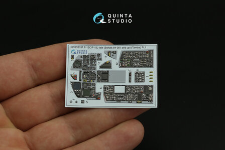 Quinta Studio QD32157 - F-15C Late/F-15J late 3D-Printed &amp; coloured Interior on decal paper (for Tamiya kit) - 1:32