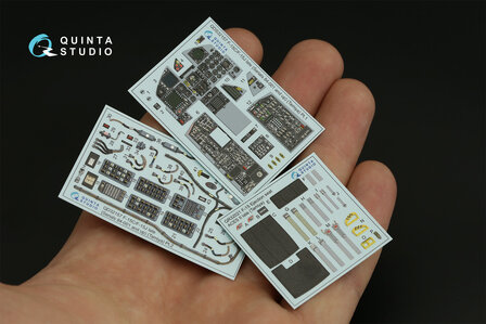 Quinta Studio QD32157 - F-15C Late/F-15J late 3D-Printed &amp; coloured Interior on decal paper (for Tamiya kit) - 1:32