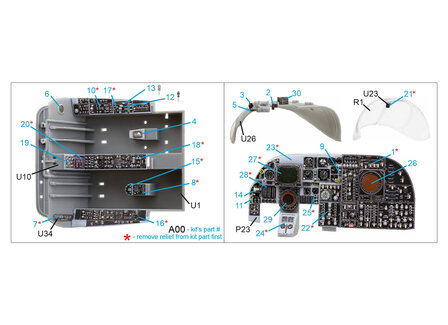 Quinta Studio QDS-32106 - A-6E Intruder 3D-Printed &amp; coloured Interior on decal paper (for Trumpeter kit) - Small Version - 1:32