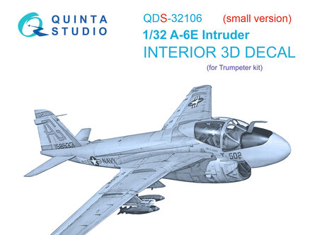 Quinta Studio QDS-32106 - A-6E Intruder 3D-Printed &amp; coloured Interior on decal paper (for Trumpeter kit) - Small Version - 1:32