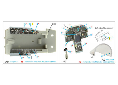 Quinta Studio QDS-48278 - F/A-18A++ 3D-Printed &amp; coloured Interior on decal paper (for HobbyBoss kit) - Small Version - 1:48