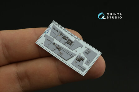 Quinta Studio QD48279 - F/A-18C early 3D-Printed &amp; coloured Interior on decal paper (for HobbyBoss) - 1:48