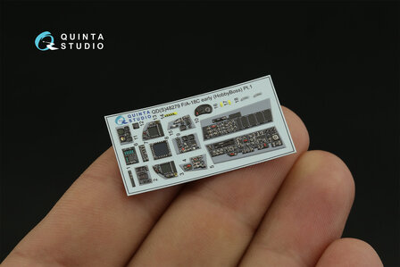 Quinta Studio QD48279 - F/A-18C early 3D-Printed &amp; coloured Interior on decal paper (for HobbyBoss) - 1:48