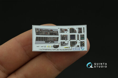 Quinta Studio QDS-48279 - F/A-18C early 3D-Printed &amp; coloured Interior on decal paper (for HobbyBoss) - Small Version - 1:48