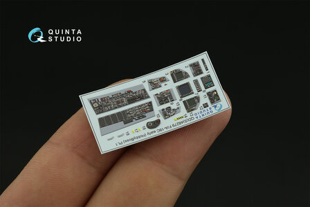 Quinta Studio QDS-48279 - F/A-18C early 3D-Printed &amp; coloured Interior on decal paper (for HobbyBoss) - Small Version - 1:48