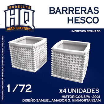 HQ72507 - Barreras Hesco - 1:72 - [HQ - Modeller`s Head Quarters]