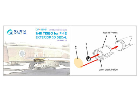 Quinta Studio QP+48021 - TISEO for F-4E (for Meng kit)(with 3D-printed resin parts) - 1:48