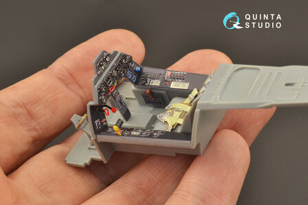 Quinta Studio QD32126 - FW 190A-8  3D-Printed &amp; coloured Interior on decal paper (for Hasegawa kit) - 1:32