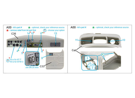 Quinta Studio QD35080 - AT-T/BTM-3 3D-Printed &amp; coloured Interior on decal paper (for Trumpeter kit) - 1:35