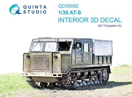 Quinta Studio QD35092 - AT-S 3D-Printed &amp; coloured Interior on decal paper (for Trumpeter kit) - 1:35