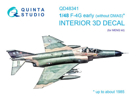 Quinta Studio QD48341 - F-4G early 3D-Printed &amp; coloured Interior on decal paper  (for Meng kit) - 1:48